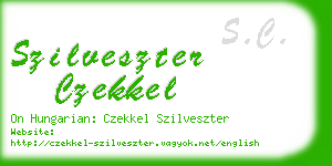 szilveszter czekkel business card